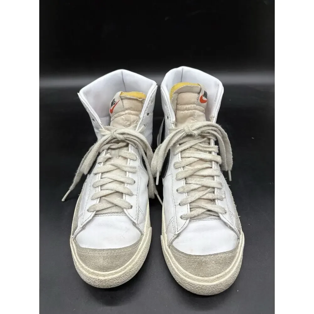 Nike Blazer 77 Vintage Mid White Black Mens Size 7.5 CZ1055-100